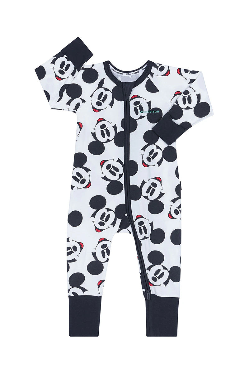 Bonds x Disney Zip Wondersuit - Many Mickey's Black & White