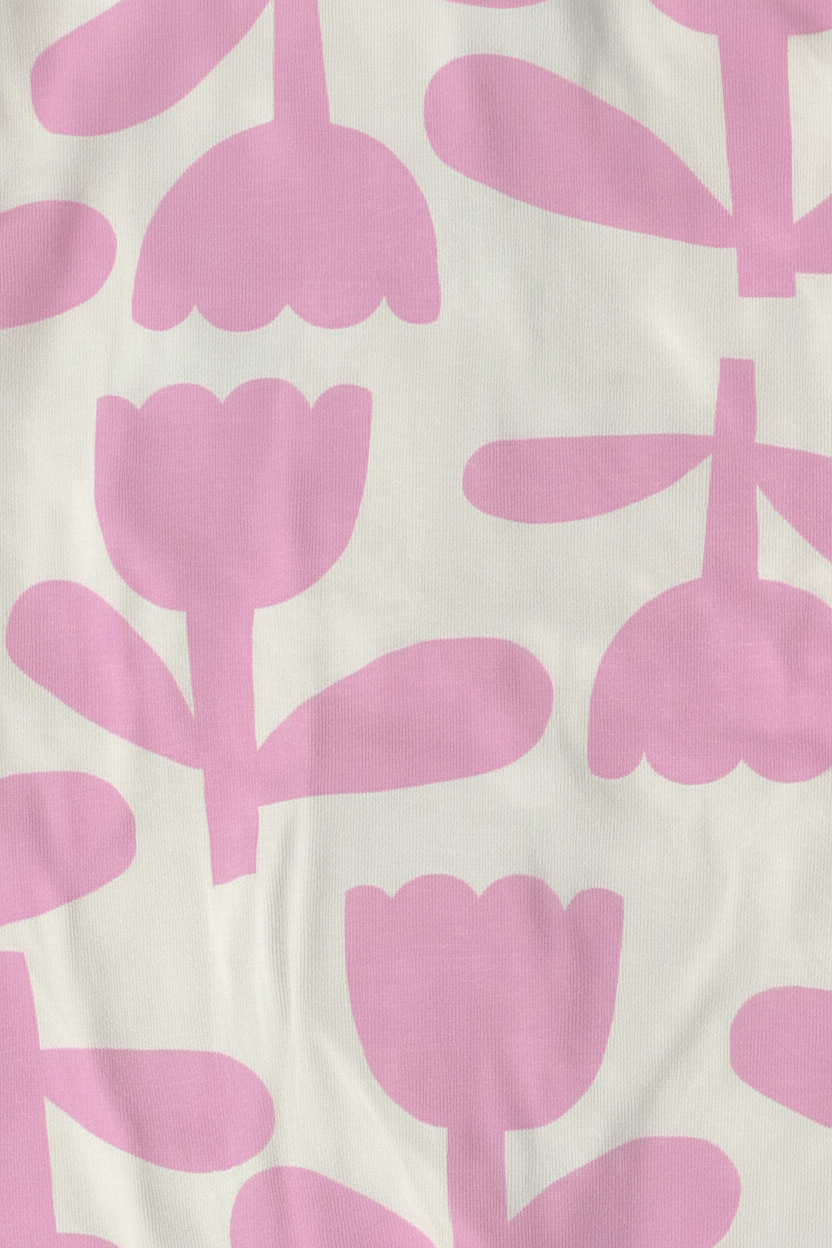Bonds Zip Wondersuit baby sleepsuit in Tulip Pop pink floral print. Close Up.