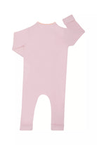Bonds WonderGrow Zip Wondersuit bamboo baby sleepsuit in Sugarbabe pink. Back view.