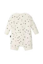 Bonds WonderFresh Short Leg Wondersuit baby onesie in Crayon Star cream print. Back view.