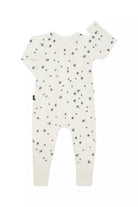 Bonds WonderFresh Zip Wondersuit baby sleepsuit in Crayon Star cream print. Back view.