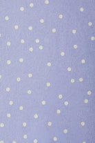 Bonds Poodlette Zip Wondersuit baby sleepsuit in Ditsy Dot Purple polka dot print. Close up.