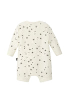 Bonds WonderFresh Short Leg Wondersuit baby onesie in Crayon Star cream print. Back view.